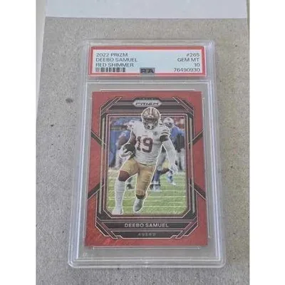 2022 Panini Prizm Deebo Samuel Red Shimmer /35 #265 PSA 10 Gem Mint POP 6 49ers