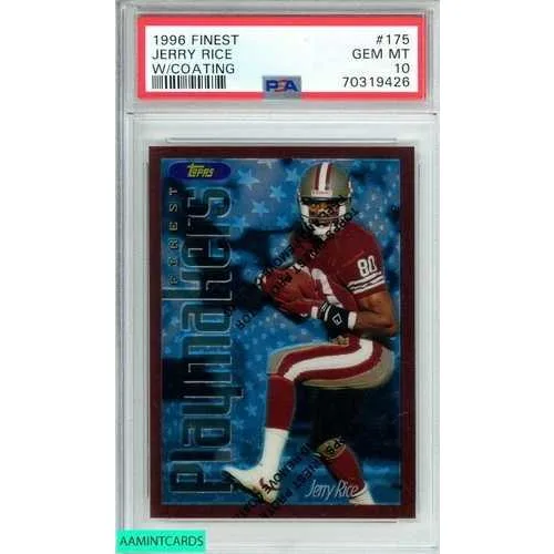 1996年 最高級 ジェリー・ライス #175 コーティング付き サンフランシスコ49ers 殿堂入り PSA 10 グレード MT