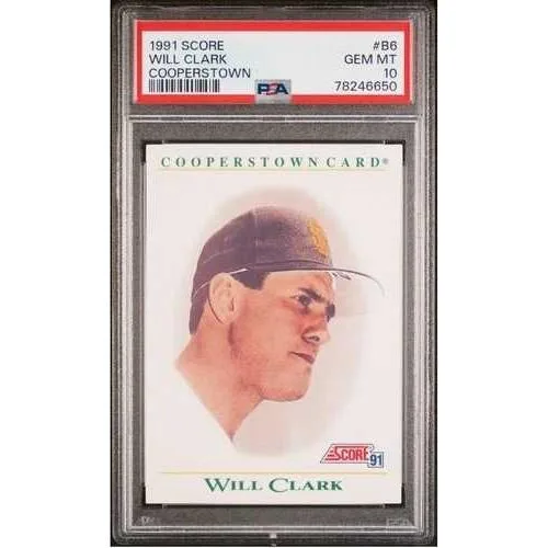 1991年スコア ウィル・クラーク クーパーズタウン #B6 PSA 10 GEM MT サンフランシスコ・ジャイアンツ