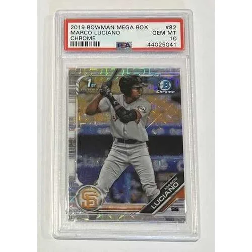 2019年 1st Bowman Chrome Mega Box マルコ・ルチアーノ PSA 10 GEM MINT SF GIANTS #BCP82