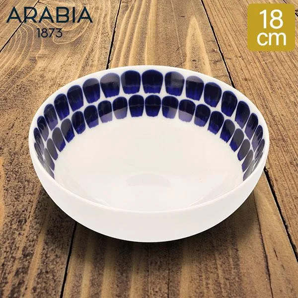 【並行輸入品】 アラビア Arabia ボウル 18cm トゥオキオ コバルトブルー Tuokio Bowl 深皿 サラダ スープ 食器 北欧
