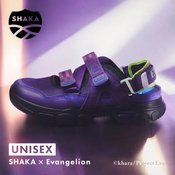 SHAKA シャカ スニーカー サンダル スポーツサンダル メンズ 新世紀エヴァンゲリオン コラボ EVA-01 初号機 限定 EVANGELION パープル SK-217EVA