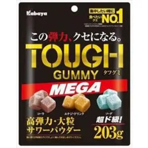 送料無料 カバヤ タフグミ MEGA 203g×36個