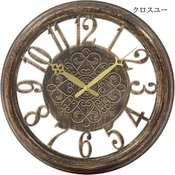 壁掛け時計 掛け時計 おしゃれ 静音 レトロ時計 北欧 大型 アンティーク風 レトロ ギフト インテリア 時計