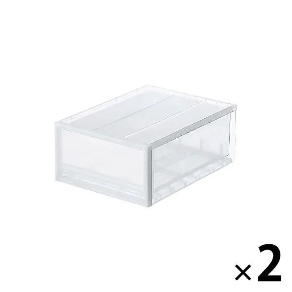 無印良品 ポリプロピレン 収納ケース 小 約幅34×奥行44.5×高さ18cm 2個 良品計画(イチオシ)