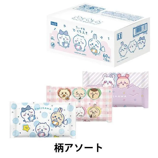 ちいかわ 手口ふき 1ケース(60枚入×12個)レック