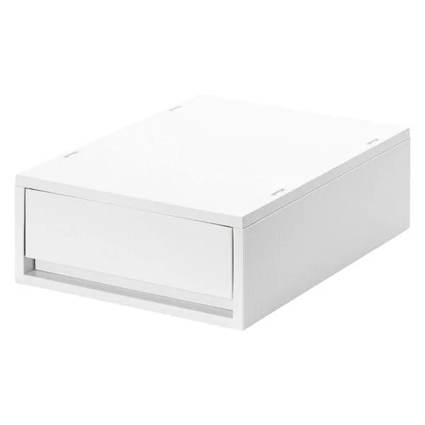 無印良品 再生ポリプロピレン入り 小物収納ケース 中 ホワイトグレー 約幅26×奥行37×高さ12cm 良品計画