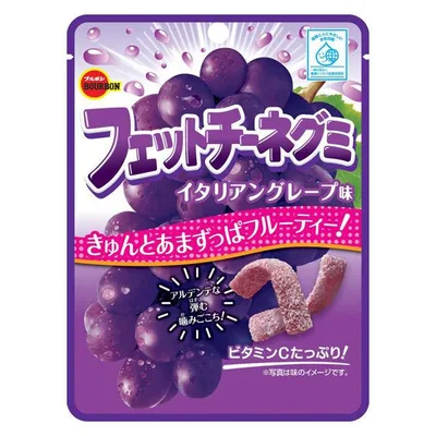 フェットチーネグミグレープ味 50g 1個 ブルボン グミ