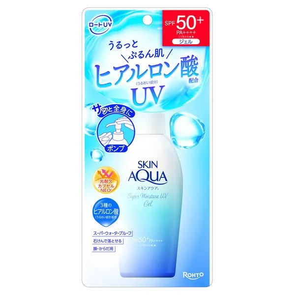 スキンアクアスーパーモイスチャージェル ポンプ SPF50+・PA++++ 140g ロート製薬(イチオシ)