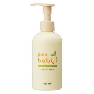 パックスベビー ボディークリーム ポンプタイプ 180g 1個 太陽油脂 無添加 無香料 保湿 新生児 天然由来100%