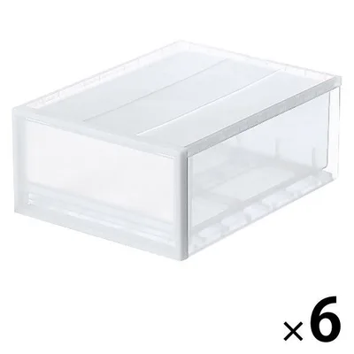 無印良品 ポリプロピレン 収納ケース 小 約幅34×奥行44.5×高さ18cm 1セット(6個) 良品計画(イチオシ)