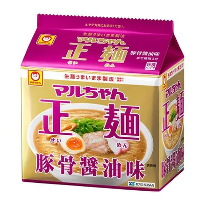 東洋水産 マルちゃん正麺 豚骨醤油味 1パック(5食入)インスタントラーメン 袋ラーメン