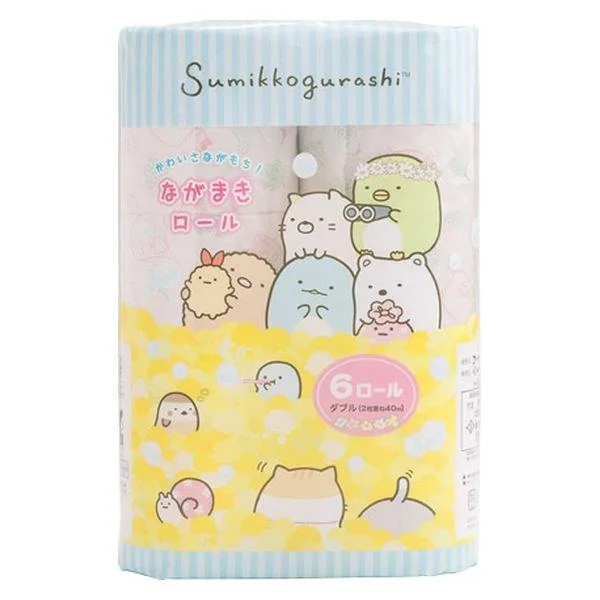 トイレットペーパー ダブル 40m 芯あり 1パック(6ロール)すみっコぐらし 泉製紙