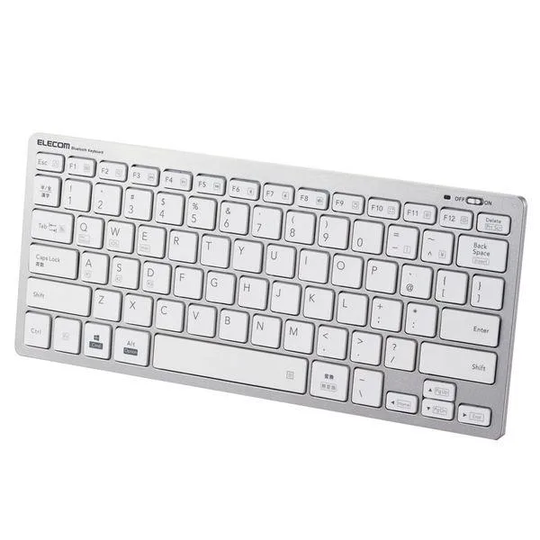 Bluetoothミニキーボード パンタグラフ式 軽量 マルチOS対応 シルバー TK-FBP102SV/EC エレコム 1個