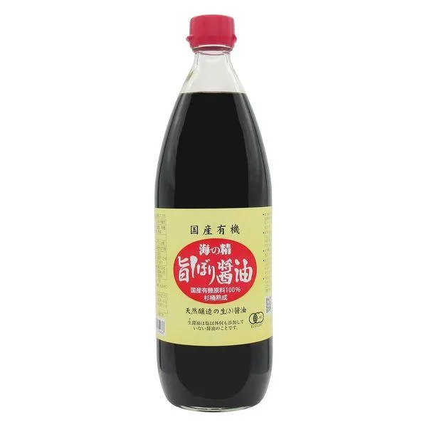 海の精 国産有機 旨しぼり醤油 1L 1本 オーガニック しょうゆ 大容量