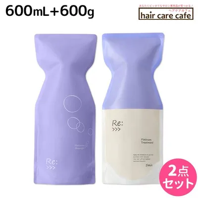 アジュバン リ: プラチナム シャンプー 600mL + トリートメント 600g エコパック セット