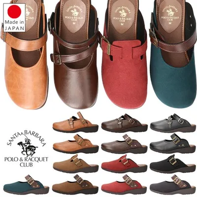 サンダル レディース 歩きやすい 疲れない 脱げない 柔らかい サンタバーバラ ポロ&ラケットクラブ 6861 6863 6893 6894 日本製 オフィス つっかけ 秋 冬 靴