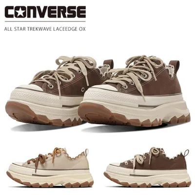 コンバース オールスター トレックウエーブ レースエッジ OX スニーカー 厚底 レディース ローカット ALL STAR TREKWAVE LACEEDGE OX 靴 国内正規品