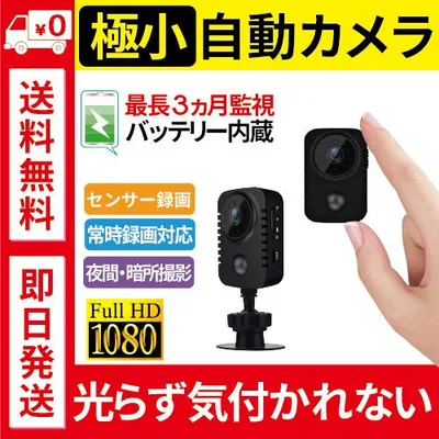 防犯カメラ 家庭用 ミニカメラ 防犯 超小型 動き 検知 自動録画 録音 SDカード 録画 充電池式 家庭用 ペット用 屋内 DVR-M2 爆買