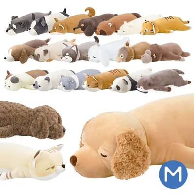 抱き枕 ぬいぐるみ ねむねむアニマルズ 大きい mサイズ かわいい もちもち 大きめ くま うさぎ 柴犬 パグ 猫 ねこ チワワ ダックス パンダ プードル ゴリラ