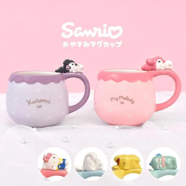 マグカップ サンリオ Sanrio クロミ マイメロディ シナモロール ポムポムプリン ハローキティ ハンギョドン フィギュア付き