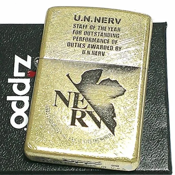 ZIPPO エヴァンゲリオン ジッポ ライター ネルフマーク 限定 シリアル入り ユーズド仕上げ アンティーク かっこいい