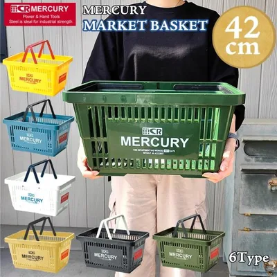 買い物かご マーキュリー 可愛い マーケット バスケット MERCURY レジ かご 収納 大きい レトロ ディスプレイ アメリカン 雑貨 おしゃれ