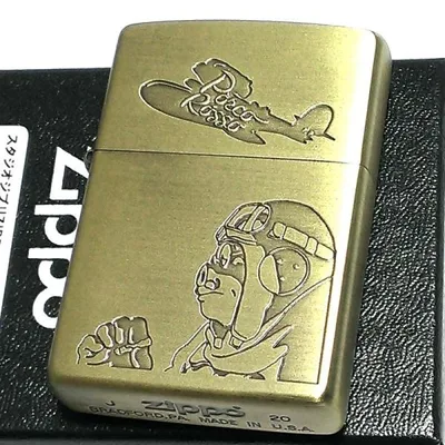 ZIPPO スタジオ ジブリ ライター 紅の豚 ポルコ・ロッソ サボイア 飛行艇 ジッポ キャラクター アニメ メンズ ギフト