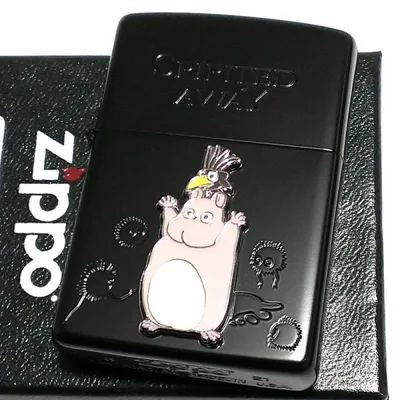 ZIPPO スタジオ ジブリ 千と千尋の神隠し 坊ネズミ ハエドリ ススワタリ メタル マットブラック ライター ジッポ 黒 可愛い