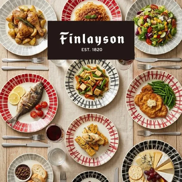 3色セット フィンレイソン お皿 Finlayson プレート 3色セット 3サイズ 13.5 19 24 幾何学 日本製 食器 磁器 電子レンジ対応 食洗機対応 北欧 フィンランド