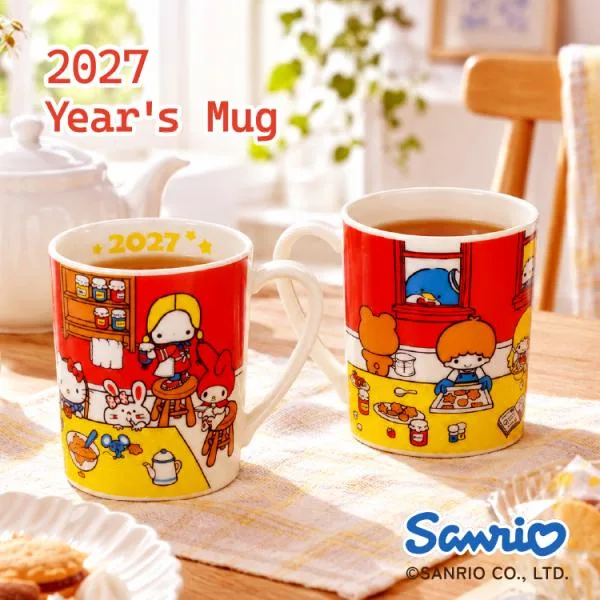 サンリオ マグカップ 記念 イヤーズ2027 サンリオ 数量限定 キティ キキララ マイメロ パティ&ミー バニー&マッティ 日本製 コレクション yamaka