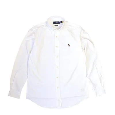 ポロ ラルフ・ローレン POLO RALPH LAUREN メンズ クラシック フィット アイコニック オックスフォード ホワイト 長袖 ボタンダウンシャツ 定番