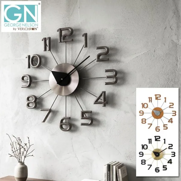 掛け時計 George Nelson Ferris Wall Clock ウォールクロック インテリア 時計 メタル 壁掛け時計 おしゃれ モダン アメリカ ギフト プレゼント 木目調 フェリス