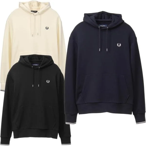 フレッドペリー パーカー Fredperry M3492 チップフーデッドパーカー Tipped Hooded Sweatshirt パーカ 無地 3492 Fred Perry フレッド ペリー メンズ