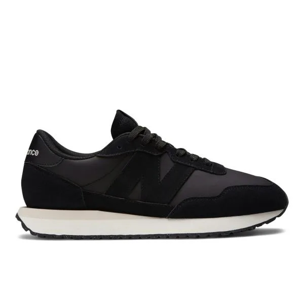 2026春夏 ニューバランス 237 ブラック 黒 S レザー スニーカー 厚底 ビッグN レディース メンズ ユニセックス NEW BALANCE MS237 SD BLACK 国内正規品 爆買