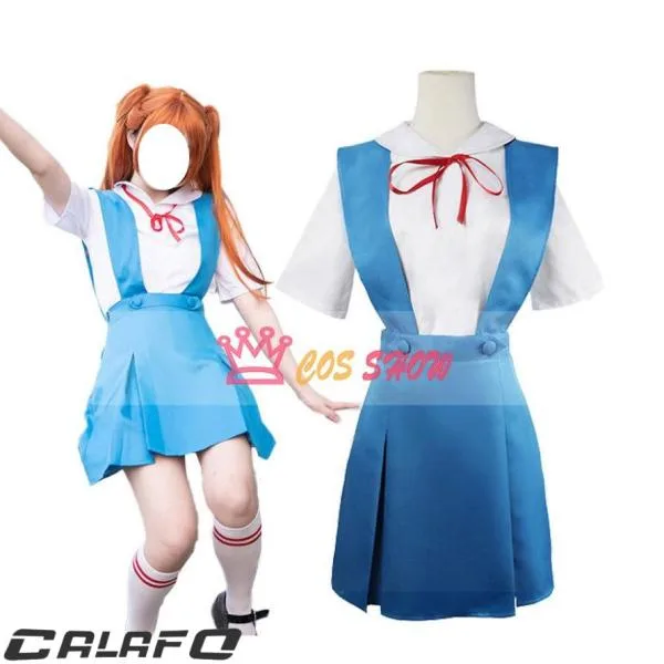 新世紀エヴァンゲリオン 綾波レイ 惣流・アスカ・ラングレー コスプレ衣装 制服 cosplay 仮装 イベント ステージ服 舞台 ハロウィン クリスマス 学園祭