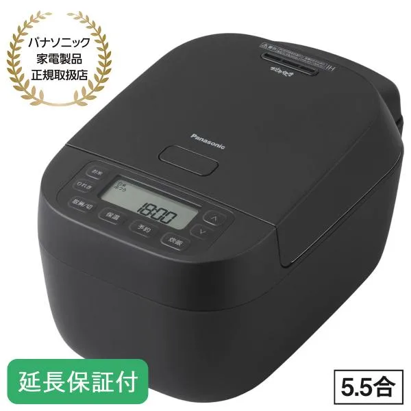 Panasonic 【5年保証付】パナソニック 可変圧力IHジャー炊飯器 おどり炊き 備長炭釜 5.5合炊き ブラック SR-N310E-K