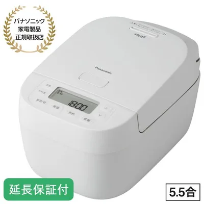 Panasonic 【5年保証付】パナソニック 可変圧力IHジャー炊飯器 おどり炊き 備長炭釜 5.5合炊き ホワイト SR-N310E-W