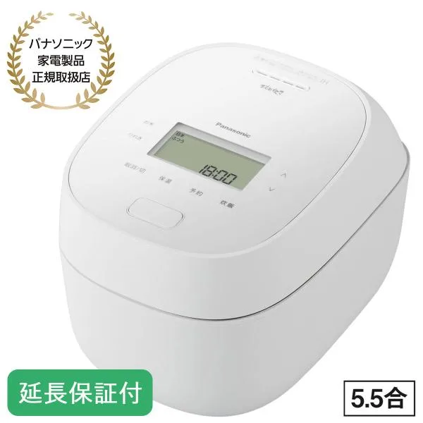 Panasonic 【5年保証付】パナソニック 可変圧力IHジャー炊飯器 おどり炊き ダイヤモンド竈(かまど)釜 5.5合炊き ホワイト SR-N510E-W