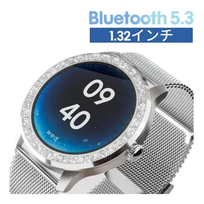 スマートウォッチG32 itDEAL レディース Bluetooth通話 1.32インチ IP68防水 皮膚温変動測定 GPS運動記録 音楽再生/生理周期/心拍計/歩数計/血中酸素/血圧測定