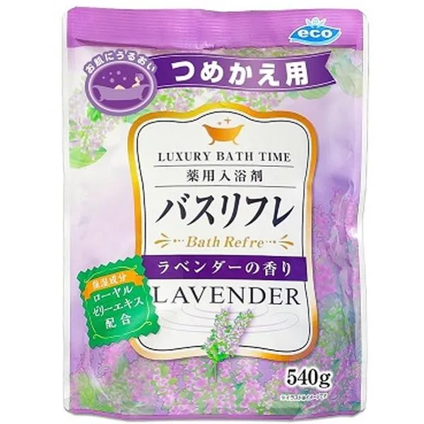 ライオンケミカル バスリフレ 薬用 入浴剤 つめかえ用 ラベンダーの香り 540g