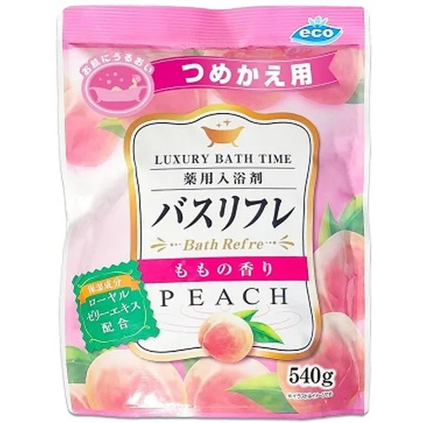ライオンケミカル バスリフレ 薬用 入浴剤 つめかえ用 桃の香り 540g