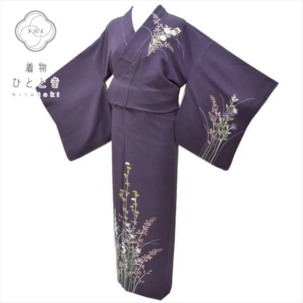 リサイクル着物 付下げ訪問着 中古 正絹 未使用品 仕立て上がり 加賀友禅 落款有り ss0748b 着物ひととき