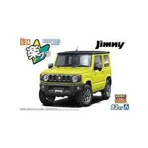 アオシマ 青島文化教材社 1/24 楽プラ スナップカーシリーズ No.03-KY JB64 ジムニー 2018 キネティックイエロー 色分け済みプラモデル (自動車) 爆買