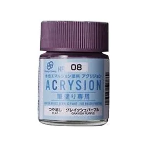 GSI クレオス NF08 クラッシーアンドドレッシー 水性カラー アクリジョン 筆塗り専用 グレイッシュパープル 18ml 模型用塗料 NF08 爆買