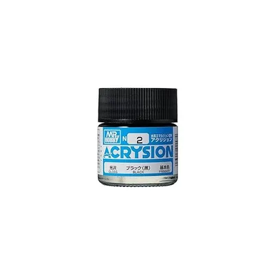 GSI クレオス (GSI Creos) N2 GSIクレオス アクリジョンカラー ブラック (黒) 光沢 10ml 模型用塗料 N2 爆買