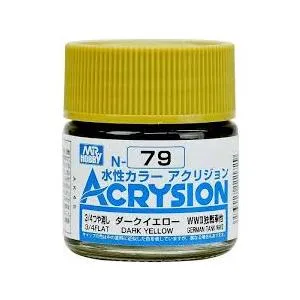 GSIクレオス N79 アクリジョンカラー ダークイエロー 10ml (3/4つや消し) 模型用塗料 N-79 爆買