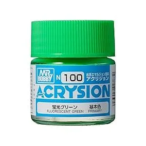 GSIクレオス N100 アクリジョンカラー 蛍光グリーン 蛍光 10ml 模型用塗料 N100 爆買