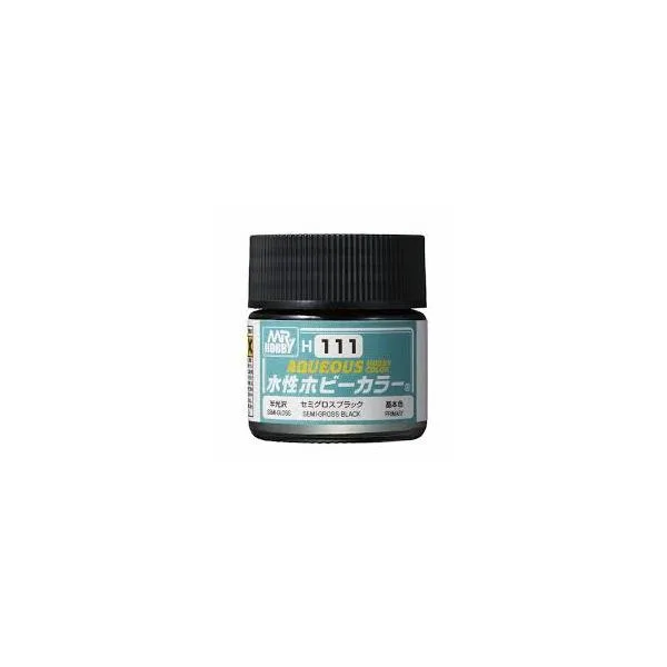 GSIクレオス 新水性ホビーカラー H111 セミグロスブラック 10ml 模型用塗料 H111 クレオス 塗料 爆買