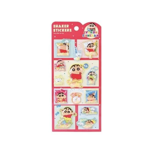 クレヨンしんちゃん シェイカーシール パワフルコミック しんちゃん デコシール 立体シール グッズ おもちゃ 雑貨 新品 *即納